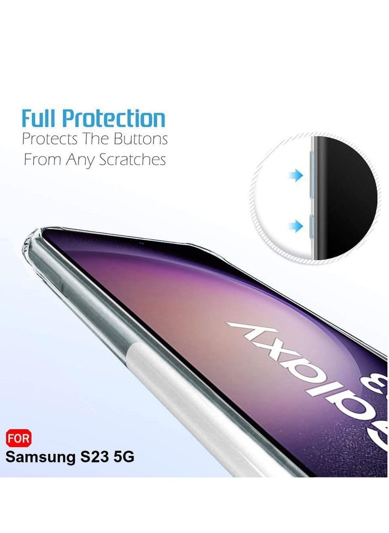 glassology - Galaxy S23 Silicone Clear Case Ultra Slim & Protective Design with Superior Camera Protection Bump Back Cover Case - Image 1