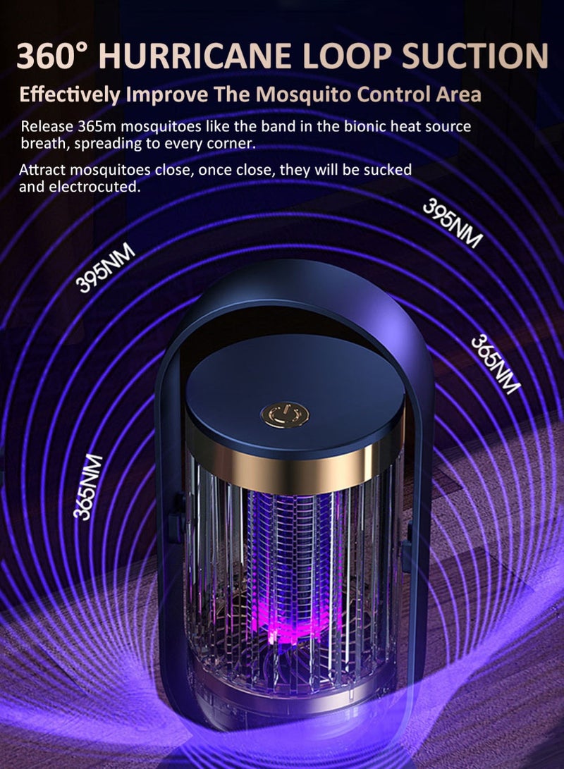 EzzySo Electric Bug Zapper Electric Shock Mosquito Light Rechargeable USB Insect Repellent Flying Insects Killer Home Outdoor Led Light Mosquito Trap  - Image 5
