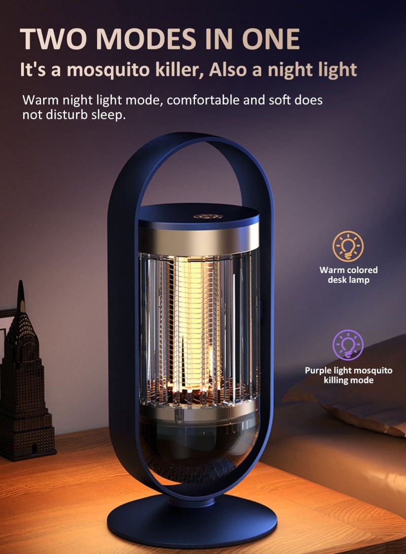 EzzySo Electric Bug Zapper Electric Shock Mosquito Light Rechargeable USB Insect Repellent Flying Insects Killer Home Outdoor Led Light Mosquito Trap  - Image 4