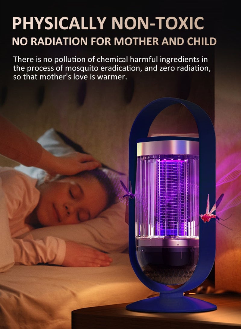 EzzySo Electric Bug Zapper Electric Shock Mosquito Light Rechargeable USB Insect Repellent Flying Insects Killer Home Outdoor Led Light Mosquito Trap  - Image 3