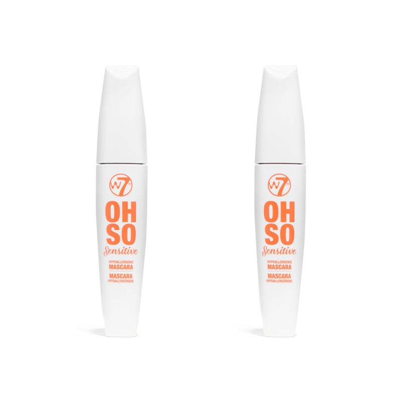 W7 Oh So Sensitive Hypoallergenic Mascara - Black Mascara For Sensitive Eyes With Vitamin E - Vegan - 2 Pack - Image 1