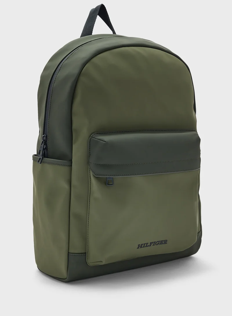TOMMY HILFIGER TH MONOTYPE RAIN PU DOME BCKPCK