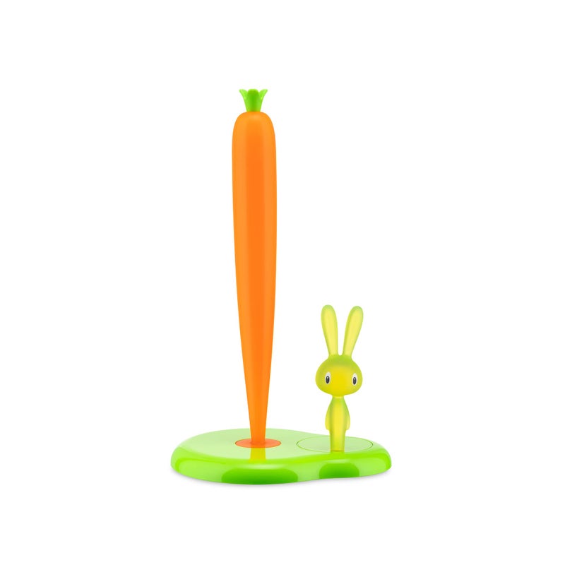 ALESSI A di Alessi Bunny and Carrot Paper Towel Holder, Green - ASG42/H GR , 8 x 6 x 13 inches  - Image 1