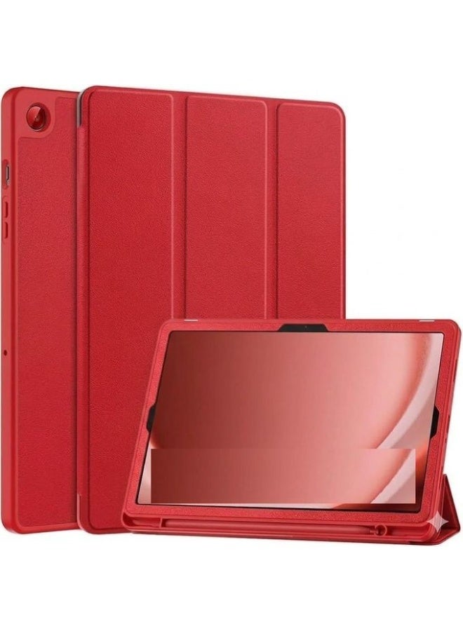 Case for Samsung Galaxy Tab A9 Plus 11 Inch Slim Lightweight Cover with Auto Sleep/Wake Function - Red
