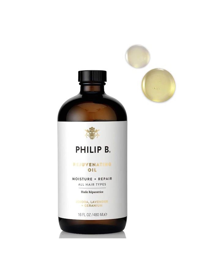 PHILIP B Rejuvenating Oil 16 oz. (480 ml) | Long-Term Hair Repair, Youthful Bounce, Strength and Shine - Image 1