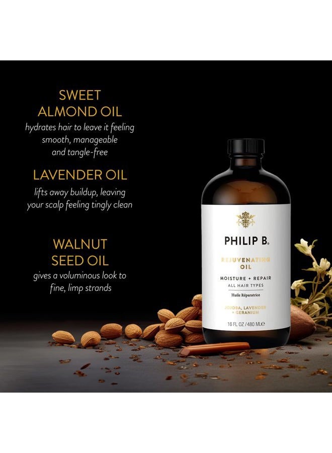 PHILIP B Rejuvenating Oil 16 oz. (480 ml) | Long-Term Hair Repair, Youthful Bounce, Strength and Shine - Image 3