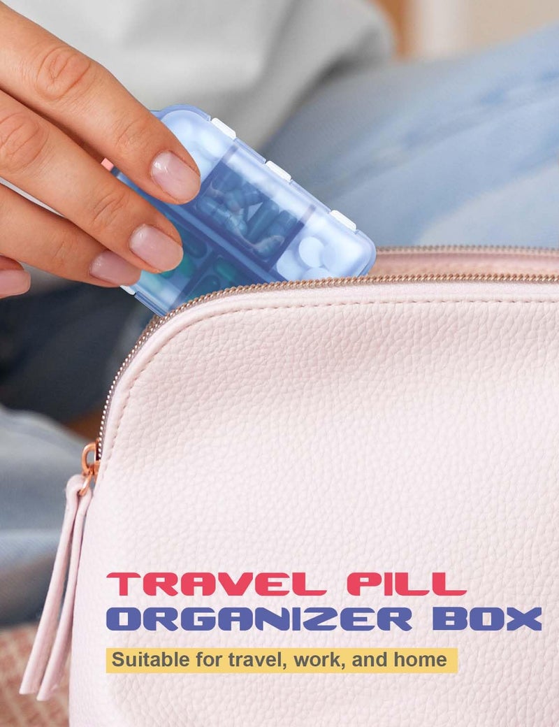 CAPHONT 3 Pcs DIY Travel Pill Organizer with Labels Pocket Pharmacy, 3 Pill Box & 420 Medicine Labels, Portable Travel Essentials Mini Pill Container 7 Day Pill Case Storage Vitamin Fish Oil (Set A) - Image 4