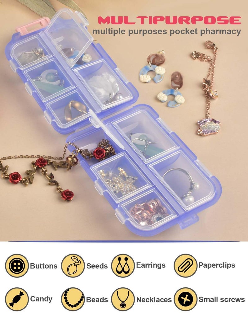 CAPHONT 3 Pcs DIY Travel Pill Organizer with Labels Pocket Pharmacy, 3 Pill Box & 420 Medicine Labels, Portable Travel Essentials Mini Pill Container 7 Day Pill Case Storage Vitamin Fish Oil (Set A) - Image 5