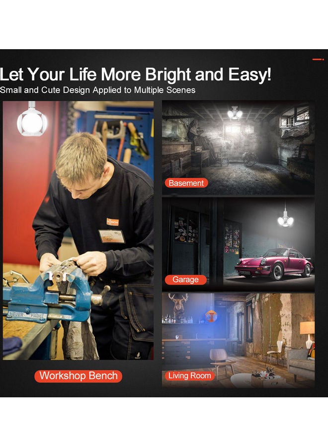 XiuWoo FA-2940W Bluetooth Football UFO Lighting LED White 13.5x12x12cm - Image 5