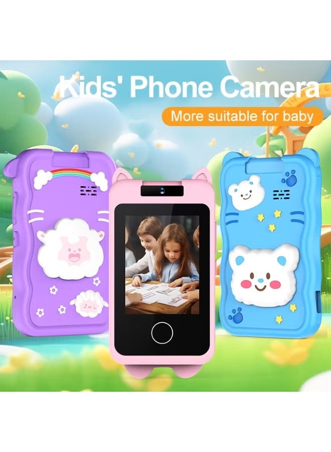 BlueFire Kids Smart Phone & Camera 2.8" Touch Screen – 48MP Autofocus + 1080P HD Video, 180° Rotatable Lens, Puzzle Games, Music & Video Player, Cute Cartoon Design, Educational Learning Toy Gift for Toddlers & Children with Long Battery Life, Multi-Language, Stickers & Filters, Brain Development Fun, Boys & Girls Birthday Gift - Image 5