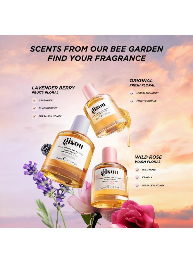 Gisou Honey Infused Hair Perfume Mini – Long-Lasting Hair Fragrance with Mirsalehi Honey & Argan Oil, Wild Rose, 0.5 Fl Oz - Image 5