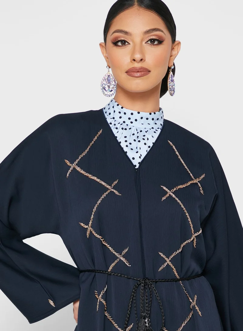 Khizana Embroidered Detail Abaya