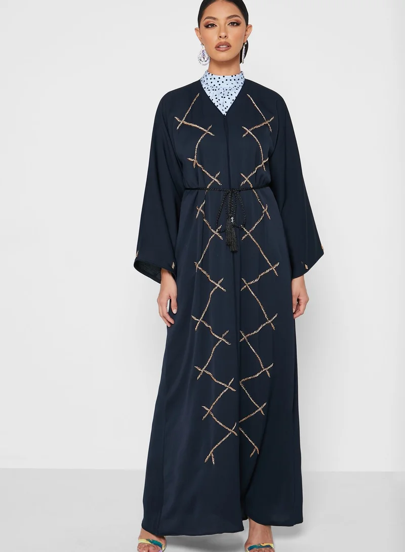 Khizana Embroidered Detail Abaya