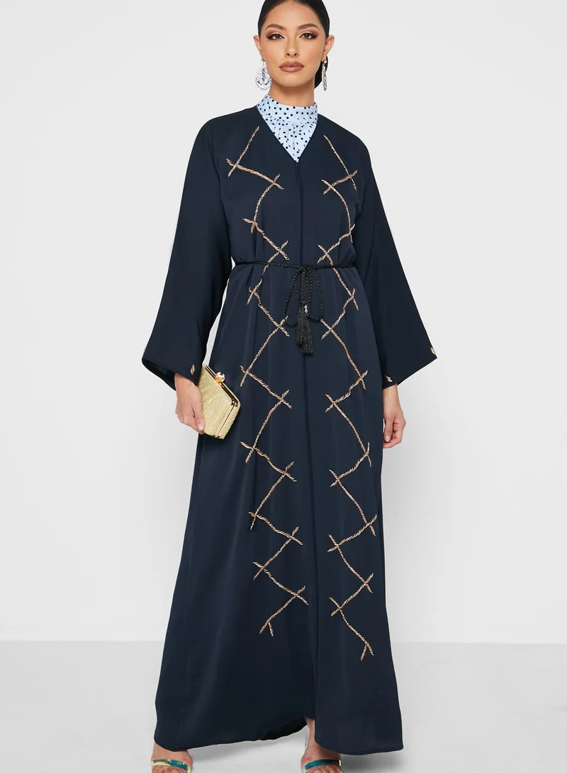 Khizana Embroidered Detail Abaya