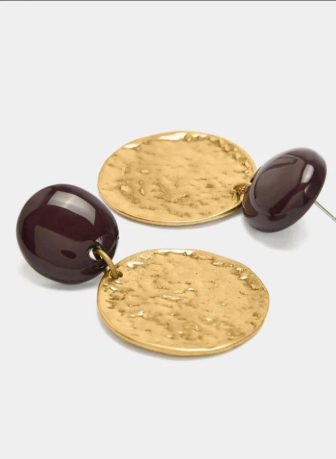 بارفوا أقراط دائرية مع راتنج