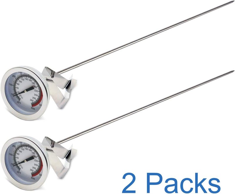 Efeng 15“ turkey fryer thermometer with pot clip (2 Pack), 2" dial candy thermometer with stainless steel clip,oil thermometerr for frying,turkey thermometor deep fryer for cooking tall pots,beef,meat - Image 5