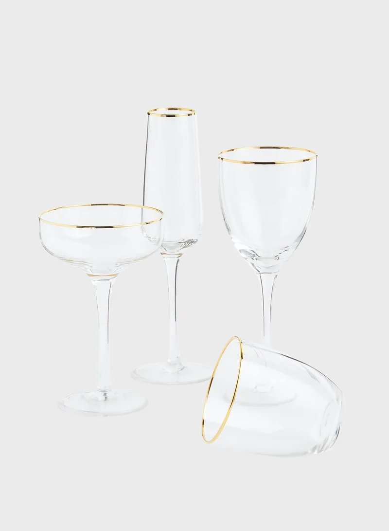 اتش اند ام Glass With Gold-Coloured Rim
