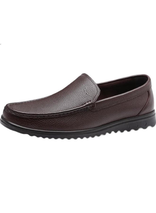 Red Dragonfly Men'S Cowhide Shoes Comfortable Business Casual Shoes Men'S Loafers Wta214152 Brown Size 43 - Image 2