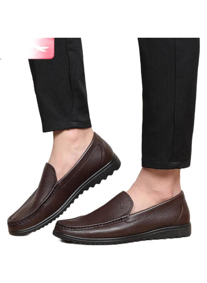 Red Dragonfly Men'S Cowhide Shoes Comfortable Business Casual Shoes Men'S Loafers Wta214152 Brown Size 43 - Image 3