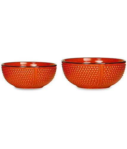 Caffeine Ceramic Handmade Serving Bowl Set of 3 - Image 3