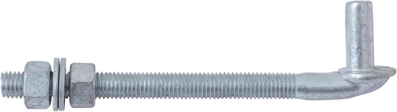 VIVIDA J Bolt Gate Hinge 8", Gate Bolt Hinge with 5/8" Male Pin, Heavy Duty Chain Link Gate Hardware, Galvanized Steel, 1 Pack - Image 1