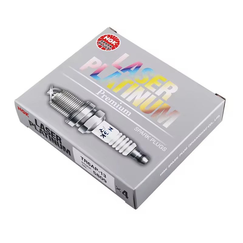 ان جي كي 4 قطع شمعات إشعال بلاتينية من NGK موديل TR6AP-13 لفولفو S40 C30 V70 2.0L - Image 1