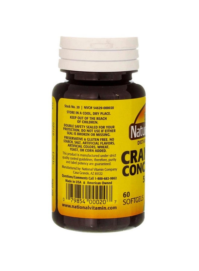 Nature's Blend Cranberry Concentrate 500 mg Soft Gels - 60 ct, Pack of 3 - Image 3