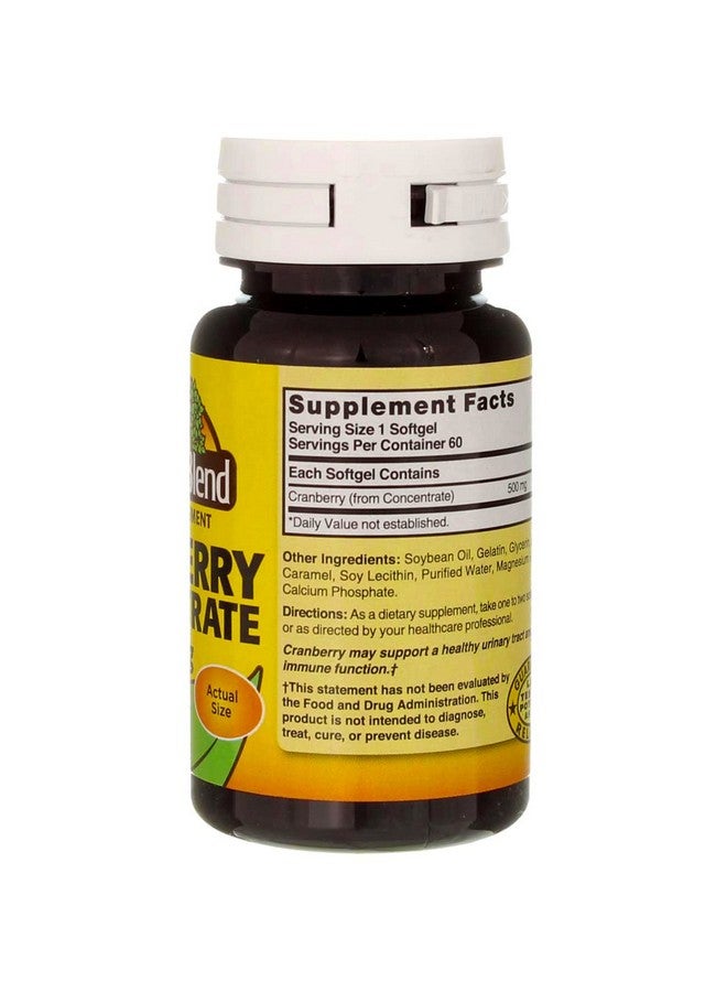 Nature's Blend Cranberry Concentrate 500 mg Soft Gels - 60 ct, Pack of 3 - Image 5