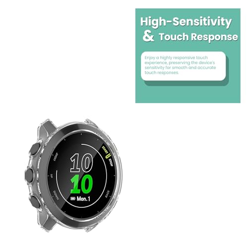 Wisely Protective Bumper Case Cover Compatible for Garmin Forerunner 55 SmartWatch Full Cover Soft Case HD Clear, Transparent - Image 5