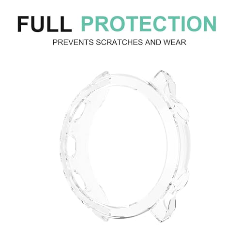 Wisely Protective Bumper Case Cover Compatible for Garmin Forerunner 55 SmartWatch Full Cover Soft Case HD Clear, Transparent - Image 4