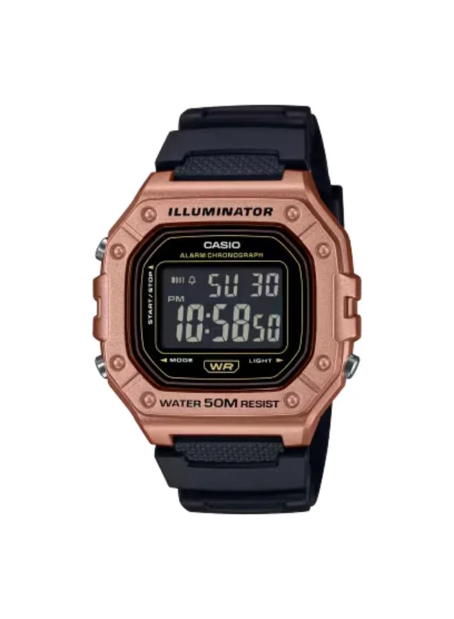 CASIO Men's Resin Digital Watch W-218HM-5BVDF - 43.2 mm
