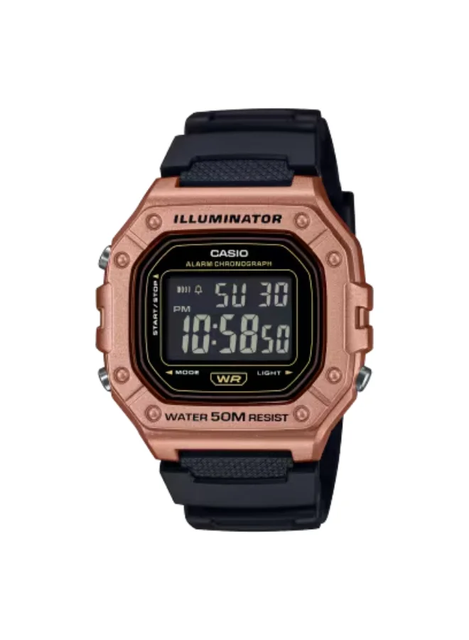 CASIO Men's Resin Digital Watch W-218HM-5BVDF - 43.2 mm