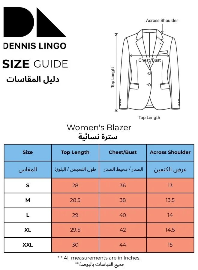 دينيس لينغو Women's Sage 100% Polyester Solid Regular Fit Blazer