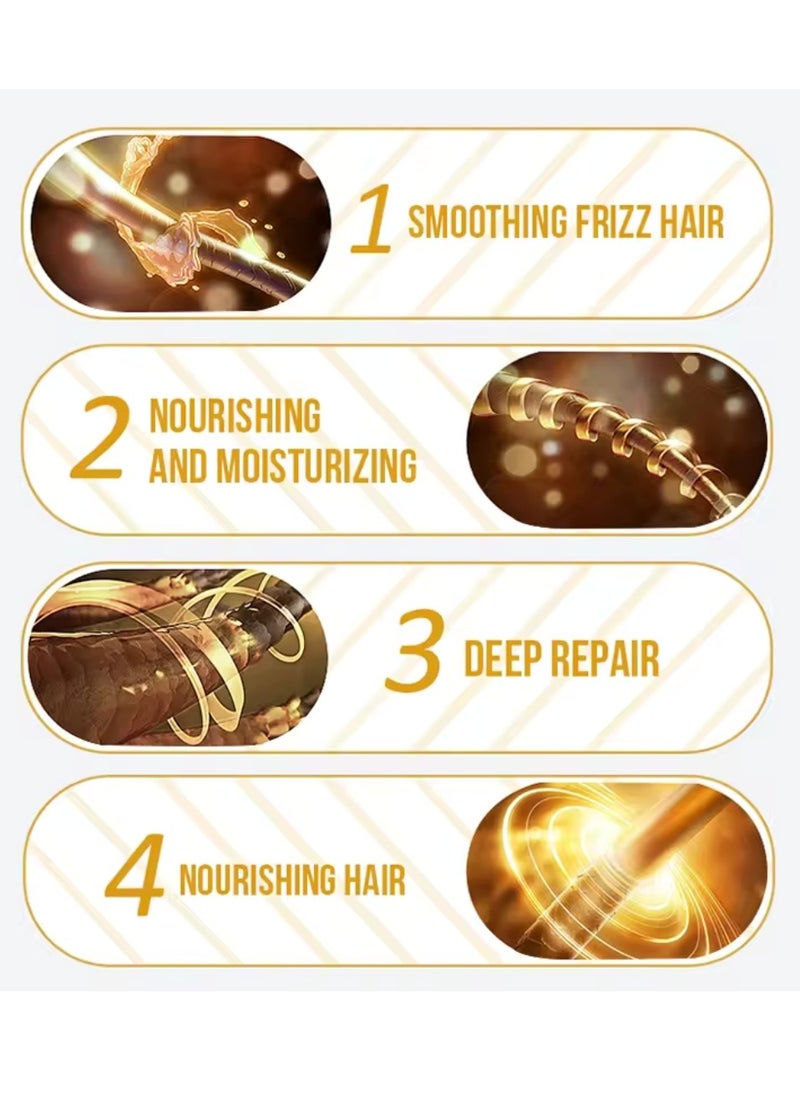 PURC - 50ml Coconut Oil Hair Mask Deep Conditioning Moisturizing Anti Frizzy Hair Coconut Hair Mask Hydrate Moisturize Nourish and Repair Damaged Hair Smooth and Shiny Hair with Coconut Oil - Image 1