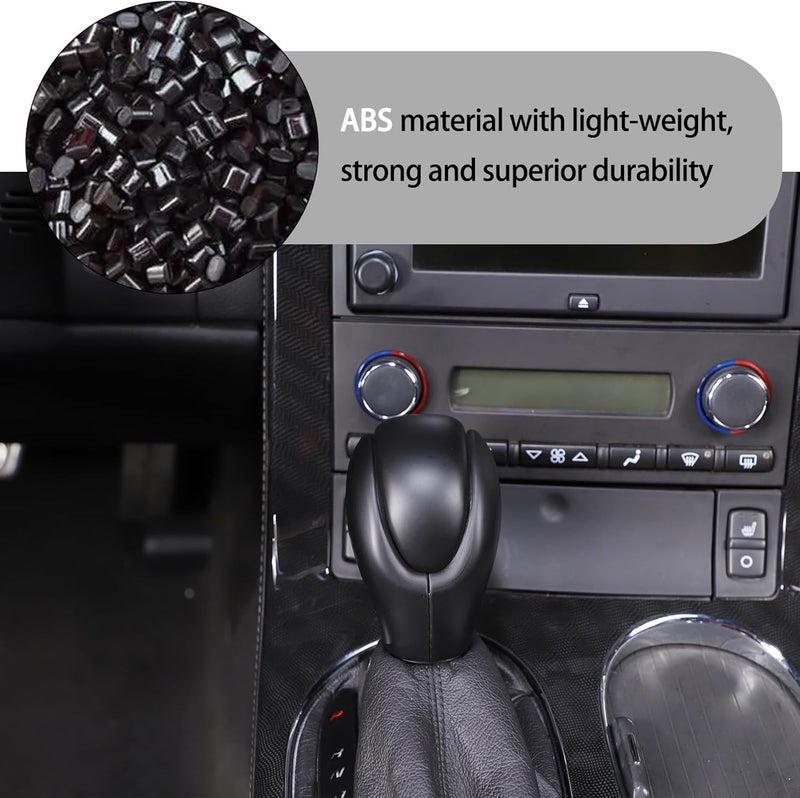 Lcojicep ABS Gear Shift Knob Head Cover Compatible with Corvette C6 20052013 Protective Shell Black - Image 5