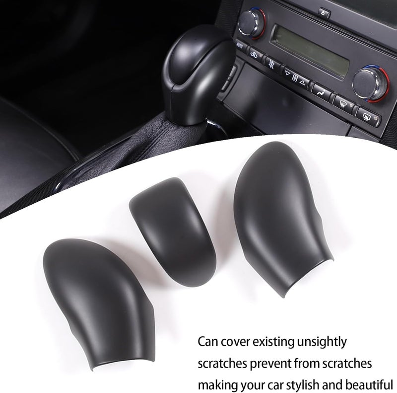 Lcojicep ABS Gear Shift Knob Head Cover Compatible with Corvette C6 20052013 Protective Shell Black - Image 4