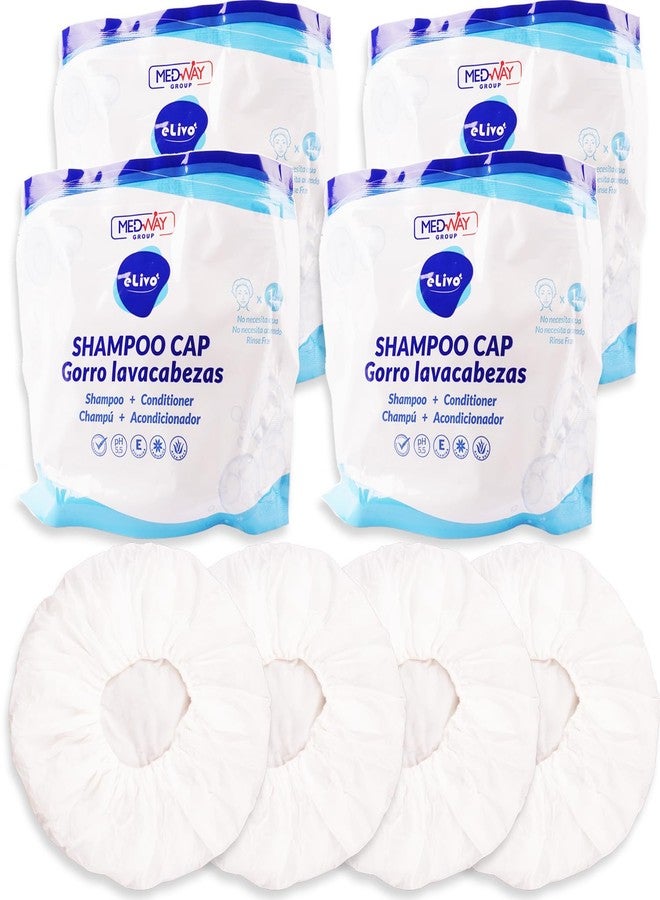 MedVance No Rinse Shampoo Cap | Rinse Free Shower Cap that Shampoos & Conditions | PH Balanced & Hypoallergenic Waterless Hair Wash | 4 Pack - Image 1
