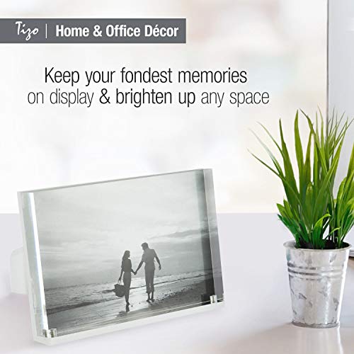 TIZO Design Vertical 4x6 Lucite Picture Frame, Durable 1 Inch Thick Clear Lucite & Magnetic Closures, Elegant & Practical Boutique Quality Photo Frame (Multiple Colors Available) - Image 5