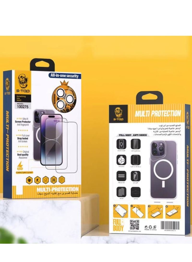 اس-توب بكج الحماية المتكامل الأصلي من إس توب ايفون 14 برو ماكس  (10in1) - Image 3