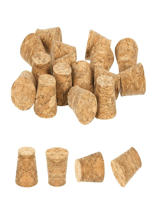 ميكسينيتي مجموعة ميكانيكسي من 20 قطعة من سدادات الفلين للزجاجات، مصنوعة من خشب ناعم طبيعي مدبب، بأبعاد 0.35 × 0.24 × 0.39 بوصة، مناسبة للمقاهي والمطاعم والأعمال اليدوية. - Image 1