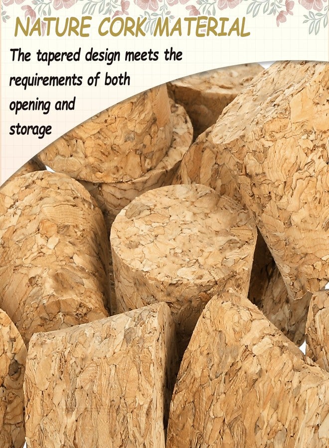 ميكسينيتي مجموعة ميكانيكسي من 20 قطعة من سدادات الفلين للزجاجات، مصنوعة من خشب ناعم طبيعي مدبب، بأبعاد 0.35 × 0.24 × 0.39 بوصة، مناسبة للمقاهي والمطاعم والأعمال اليدوية. - Image 3