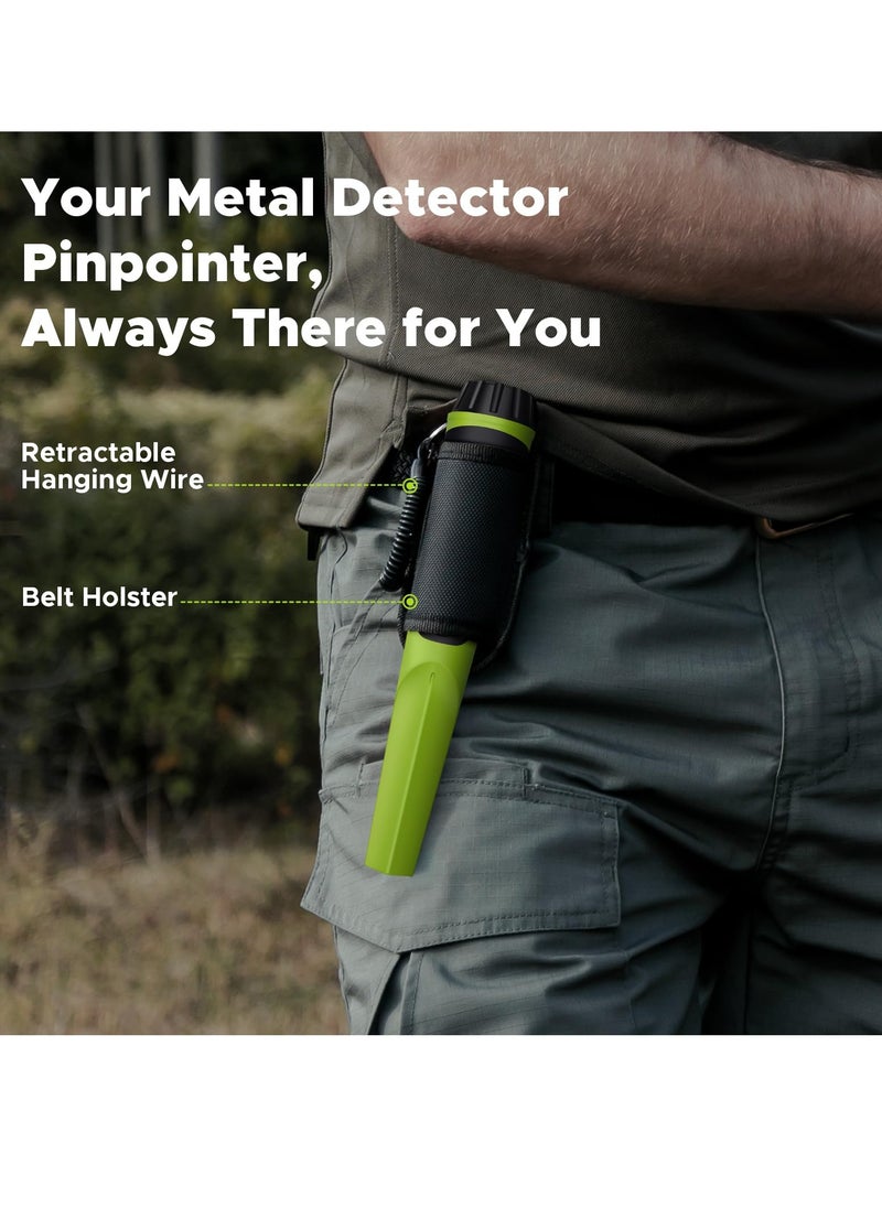 Excefore - Metal Detector Handheld Pinpointer, IP68 Fully Waterproof 360° Search Pin Pointer Wand, High Sensitivity Detectors Treasure Pinpointing Finder Probe, Suitable for Adults & Kids (Green) - Image 1