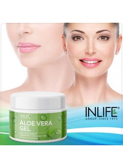 Inlife Aloe Vera Gel For Face & Hair | Pure & Natural | Paraben Free | Silicone Free | No Added Colors | Women And Men - 100G  - Image 4