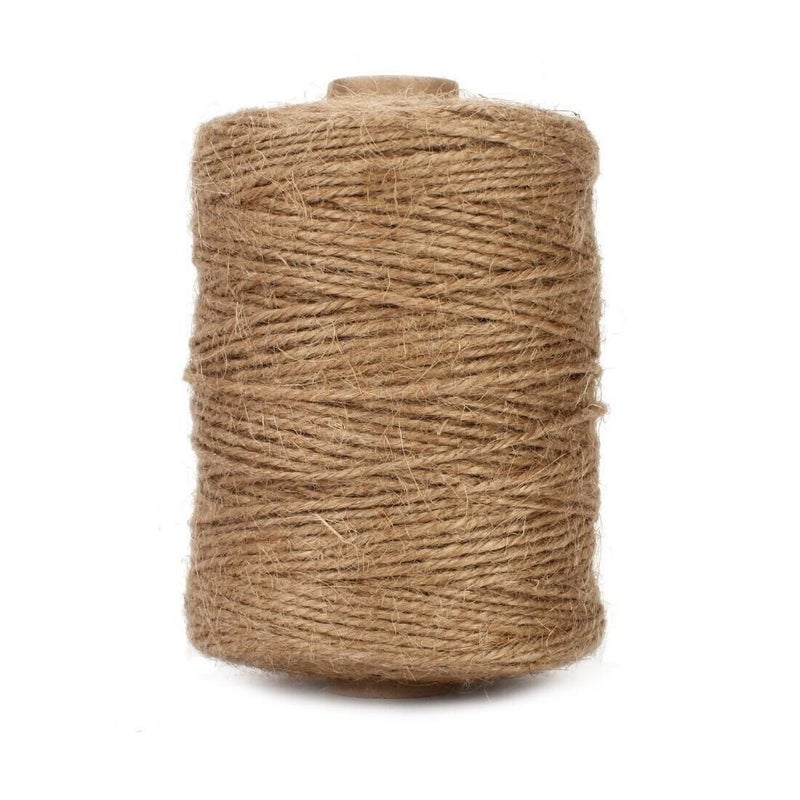 tenn well 182mm Jute Twine String 500 Feet 152M Natural Jute Garden String for Gift Wrapping Floristry Gardening and DIY Crafts Decoration Brown
