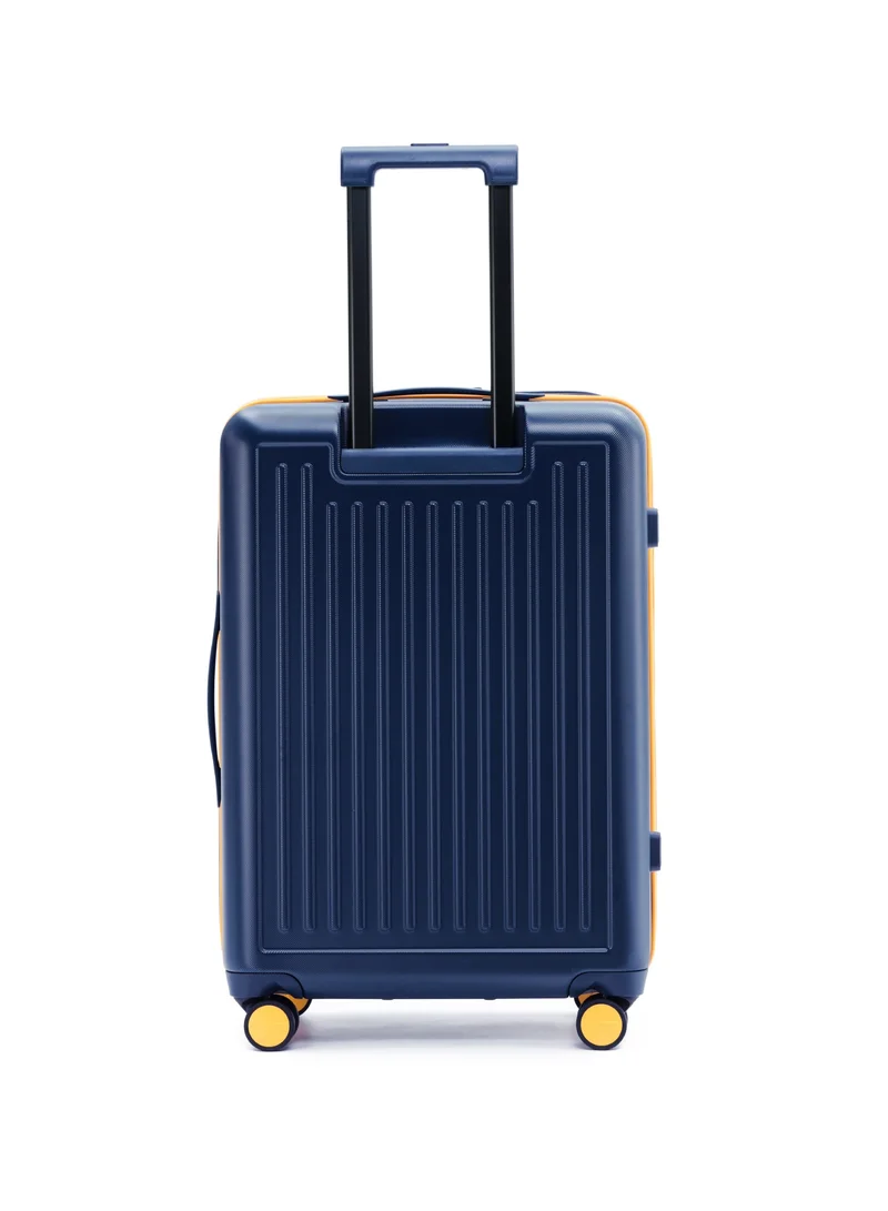 Mokobara The Transit Check-In Luggage - Polycarbonate Material | We Meet Again Sunray 2.0, Navy Blue