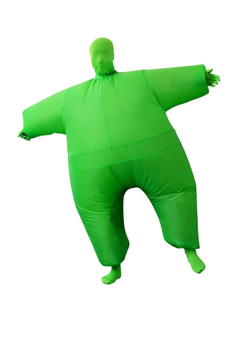 Saudi National Day Inflatable Green Costume – Fun Party Bodysuit for Adults - Image 1