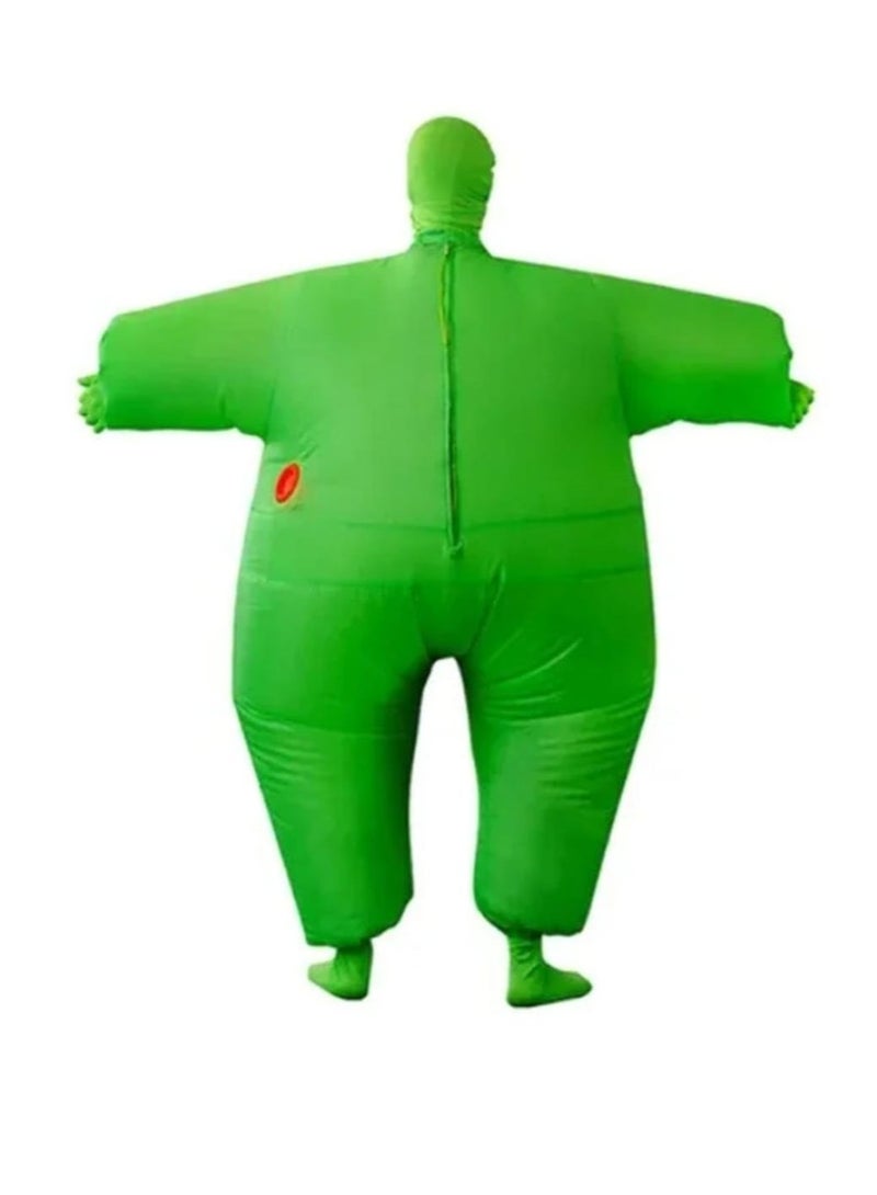 Saudi National Day Inflatable Green Costume – Fun Party Bodysuit for Adults - Image 4