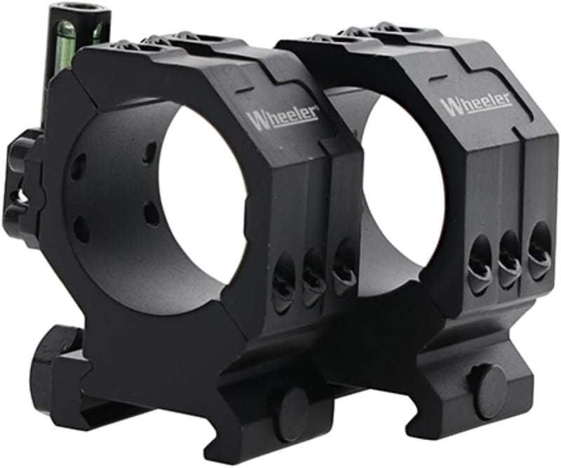 Wheeler 2-Piece Picatinny Rail Scope Rings with Anti-Cant Indicator for Leveling, Shooting - Image 1