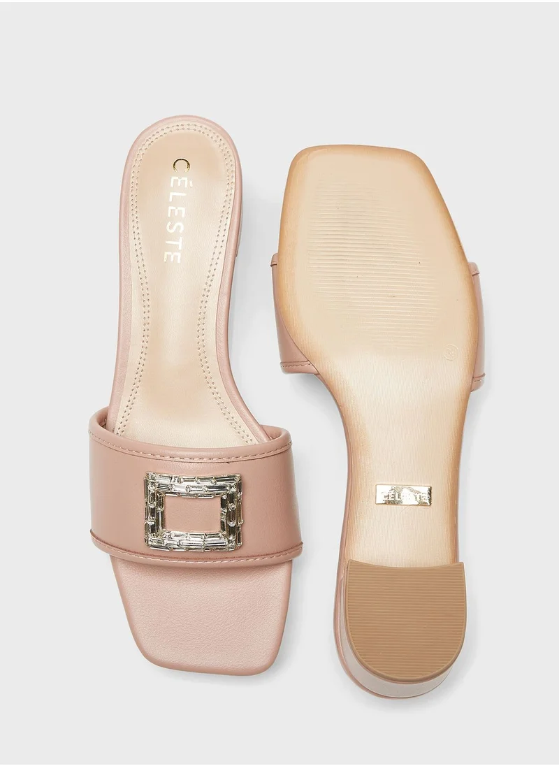 سيليست One Strap Low Heel Sandals