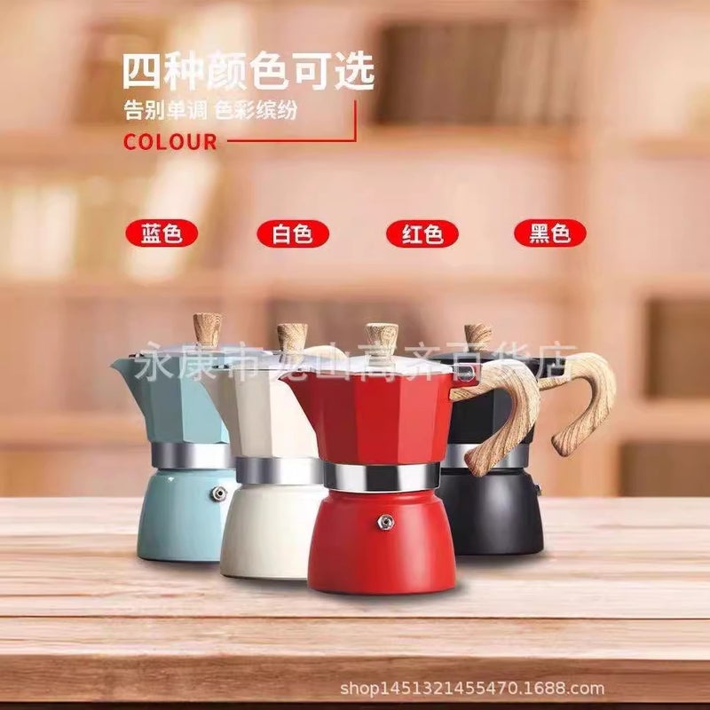 Manufacturer Supply And Marketing Aluminum Mocha Pot Color Coffee Pot Mocha Coffee Pot Can Add Logo - Image 2